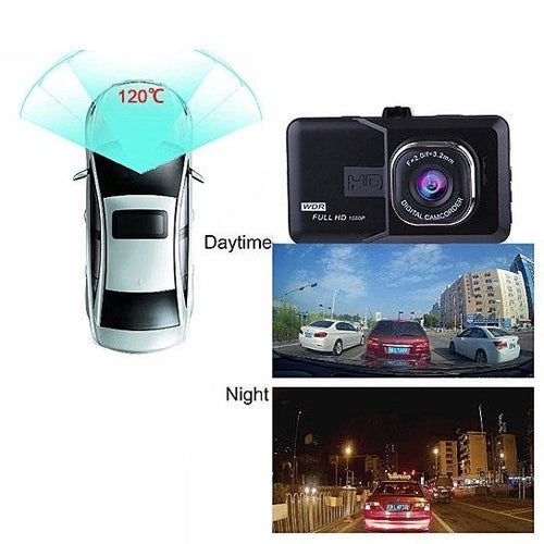 Dashcam Voiture Full HD 1080p avec Détection de Mouvement