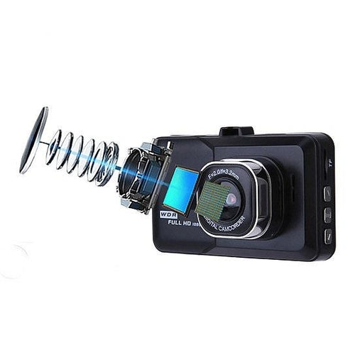 Dashcam Voiture Full HD 1080p avec Détection de Mouvement