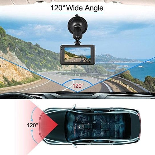 Dashcam Voiture Full HD 1080p avec Détection de Mouvement
