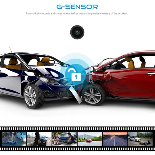 Dashcam Voiture Full HD 1080p avec Détection de Mouvement